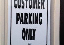 Customer Parking Only Aluminum Sign