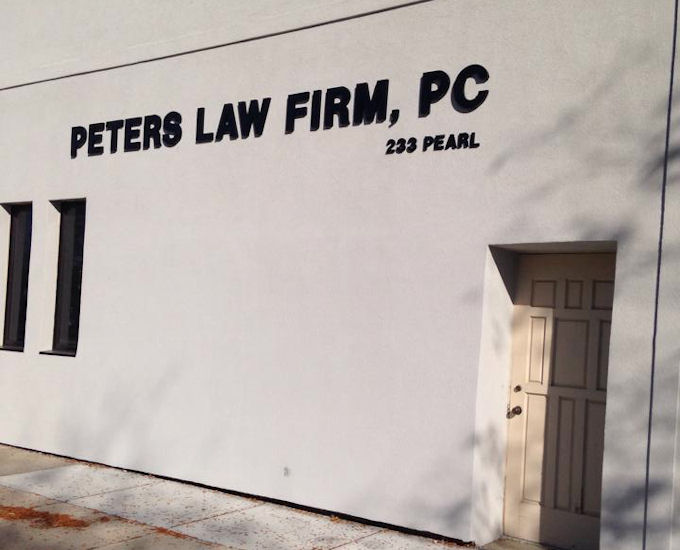 Injected Molded Lettering for Peters Law Firm